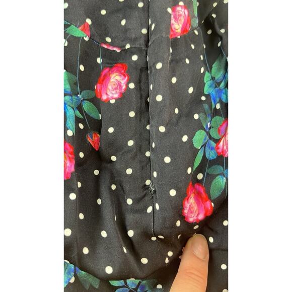 FOR LOVE & LEMONS Raisa Floral Polkadot Lace Trim Collar Mini Dress Sz XS - Picture 8 of 11